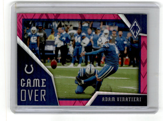 2020 Panini Phoenix #10 Adam Vinatieri Game Over Pink #/199