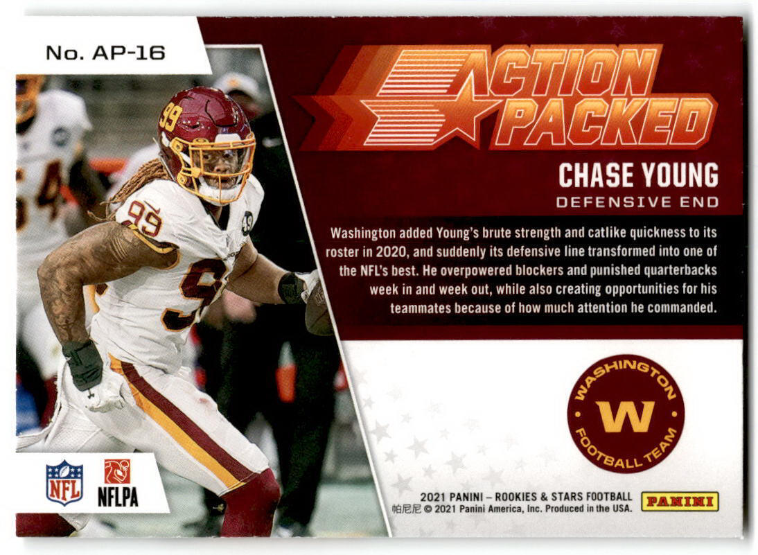 2021 Panini Rookies & Stars #AP-16 Chase Young Action Packed NM