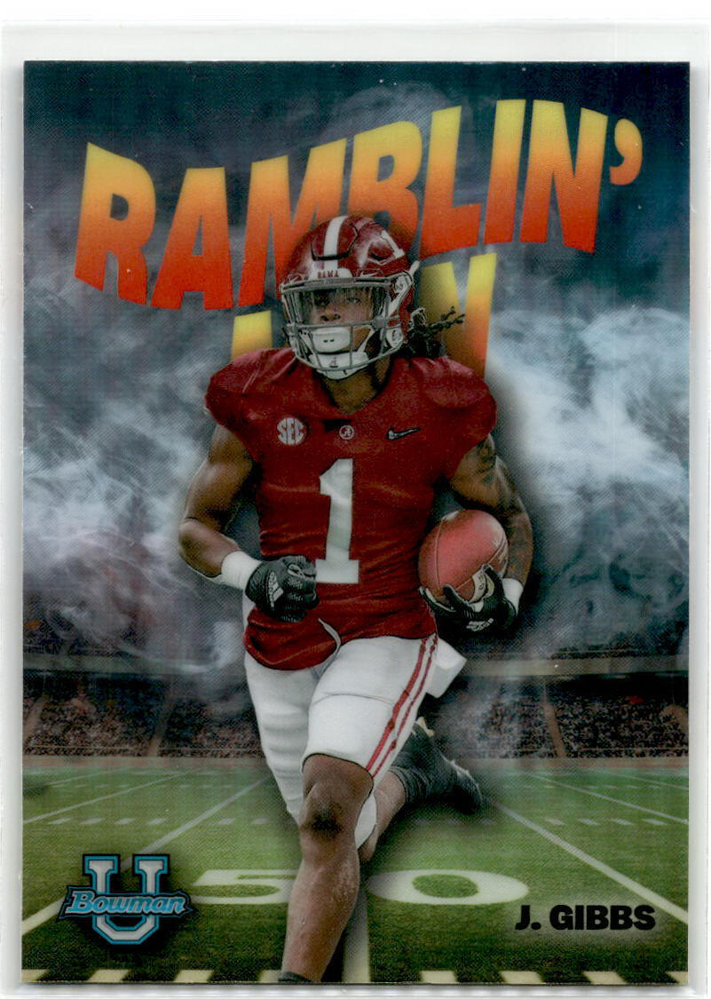 2022 Bowman Chrome University #RM-5 Jahmyr Gibbs Ramblin Man NM