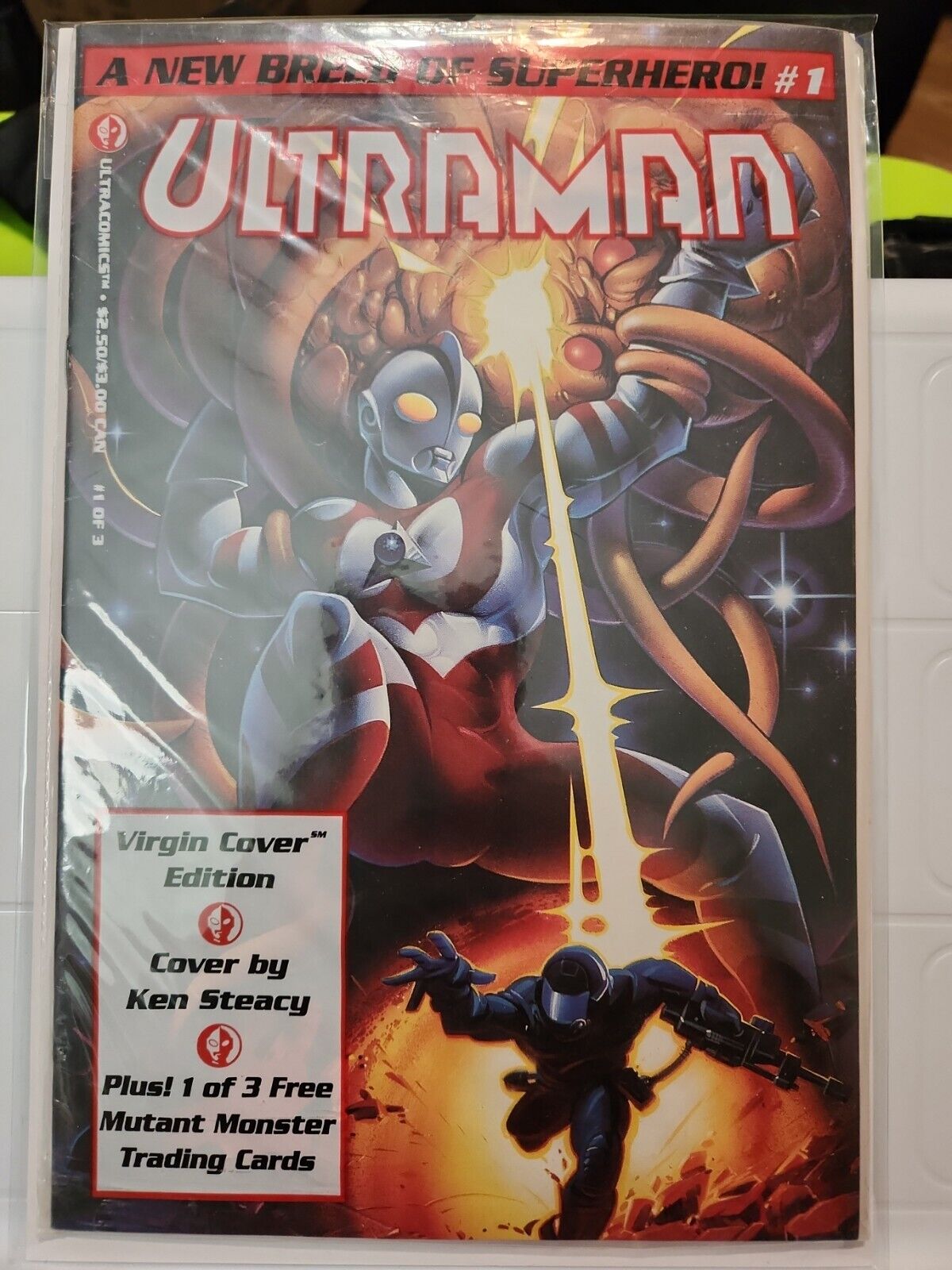 Ultraman #1 virgin cover edition still sealed in original polybag with Card