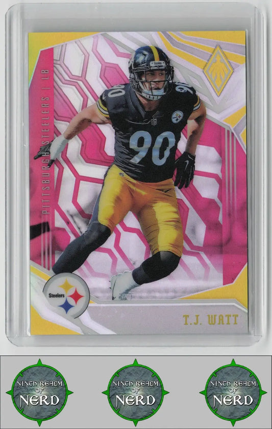 T.J. Watt 2018 Panini Phoenix Pink #85 SN Pittsburgh Steelers
