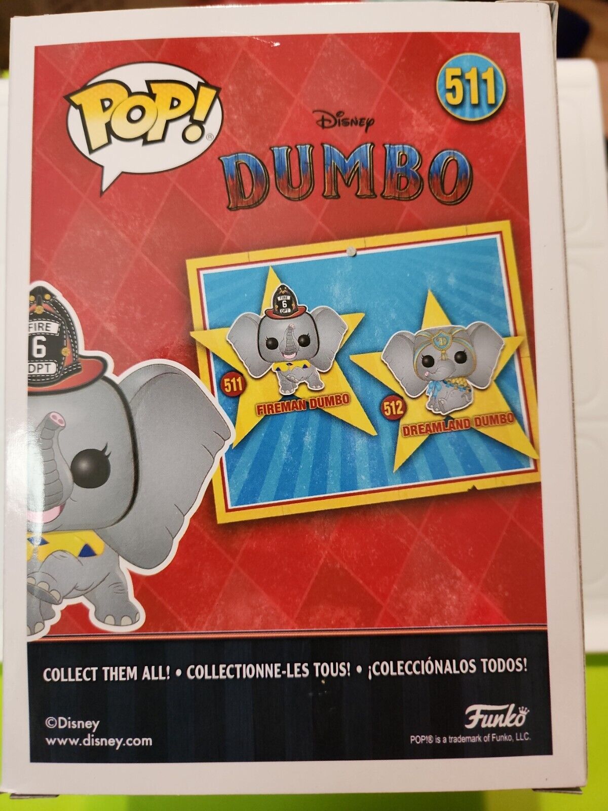 FUNKO POP FIREMAN DUMBO DISNEY #511 VAULTED RETIRED VINYL FIGURE MINT