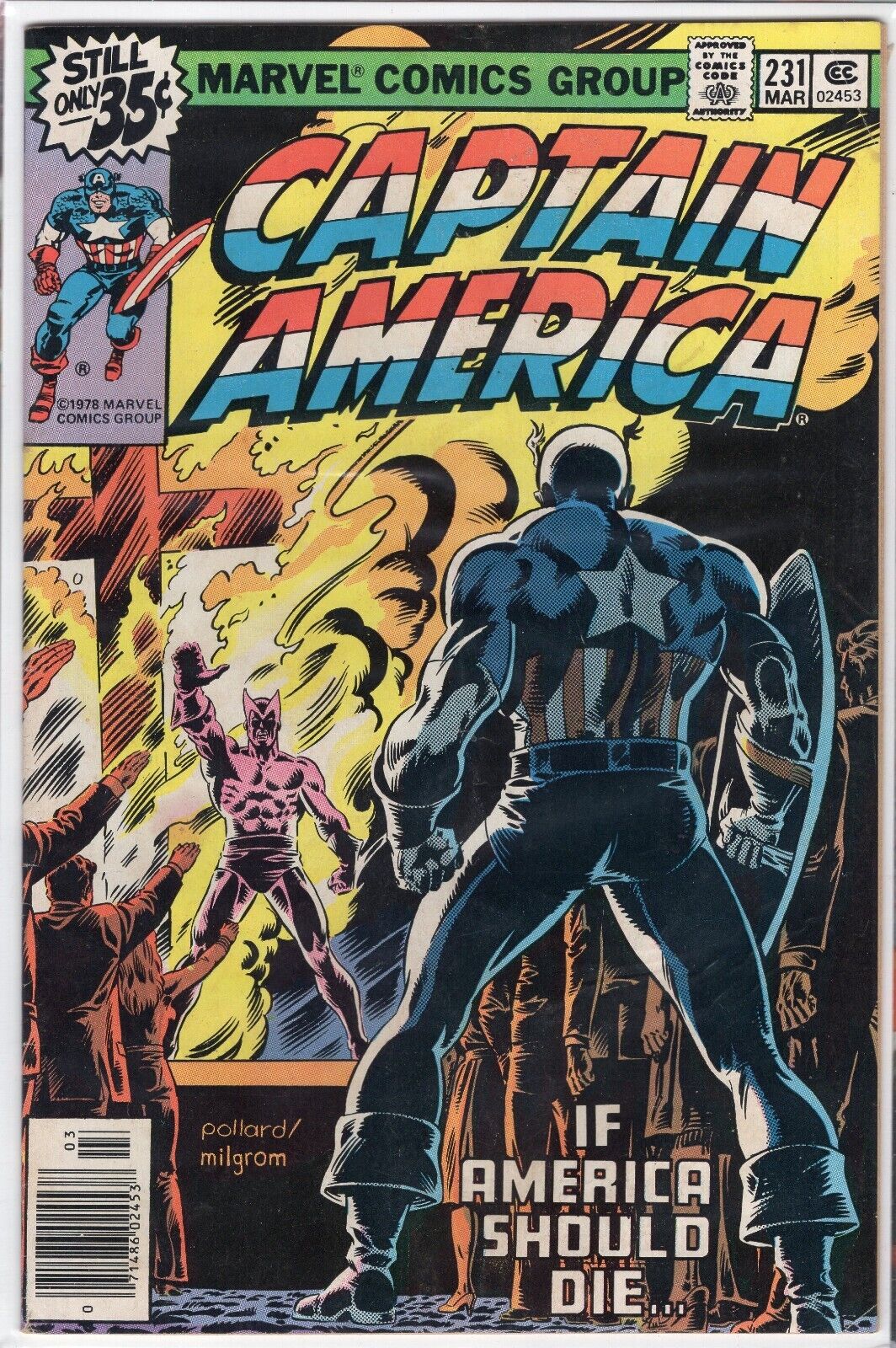 Captain America #231  Marvel Comics 1979 VF+ Newsstand