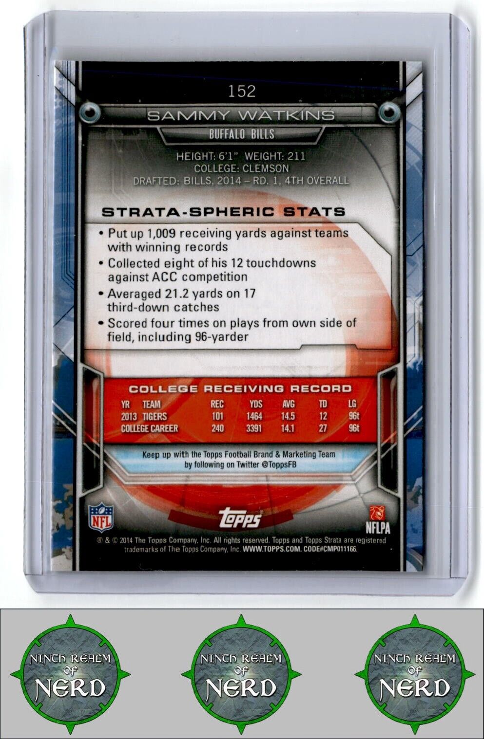 2014 Topps Strata #152 Sammy Watkins