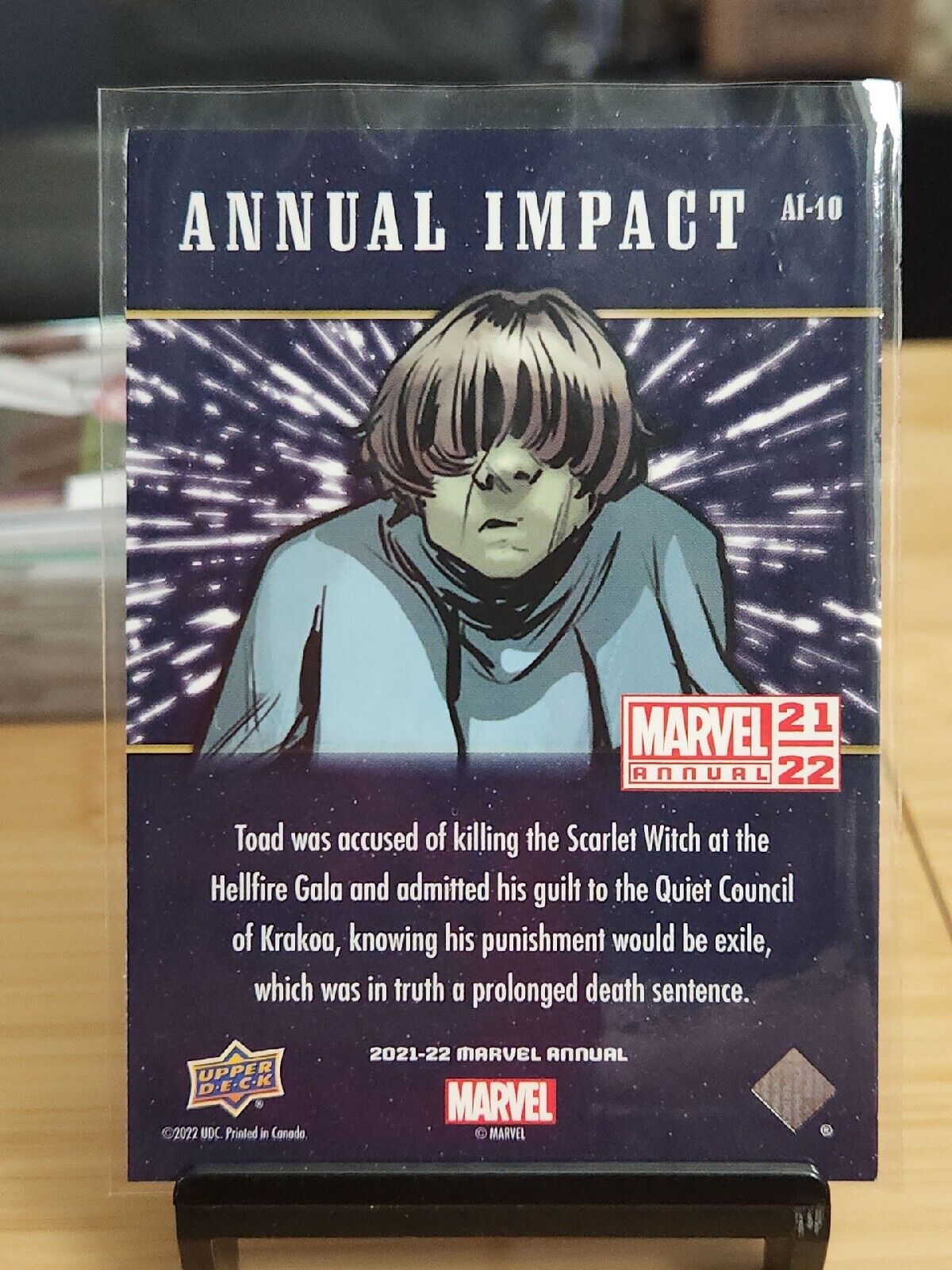 2021-22 Upper Deck Marvel Annual Annual Impact Toad #AI-10 