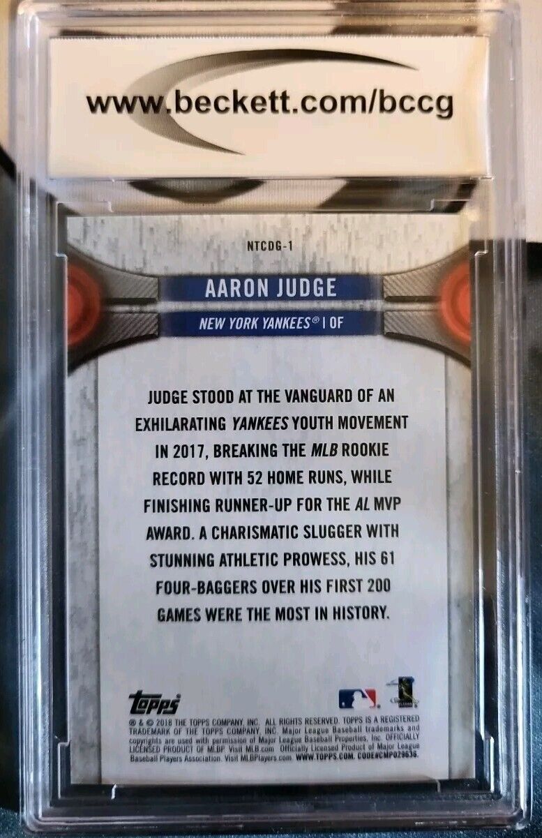 2018 Topps National Baseball Card Day #NTCDG1 Aaron Judge BCCG 10