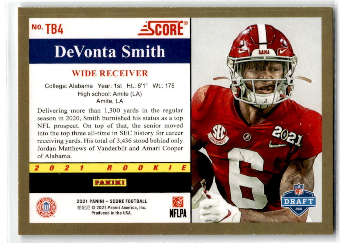 2021 Score #4 DeVonta Smith 1991 Throwback NM