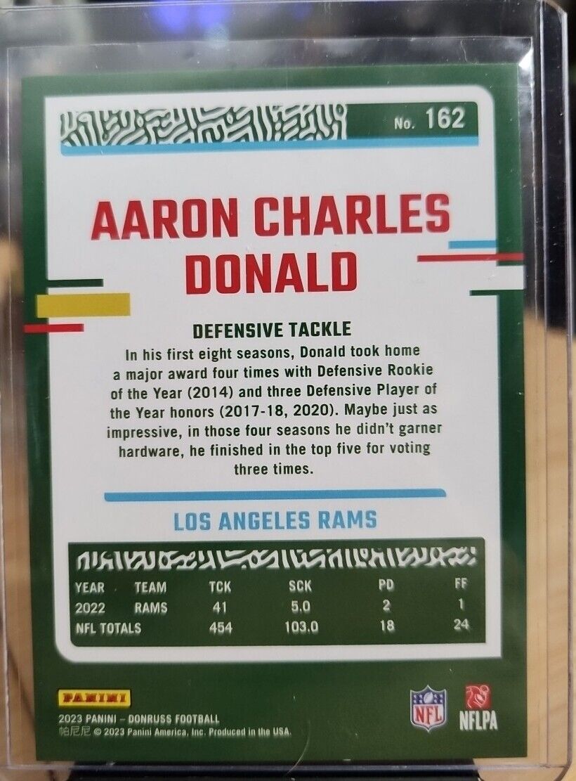 Aaron Charles Donald Rams 2023 Panini Donruss Full Name Variation Football Card