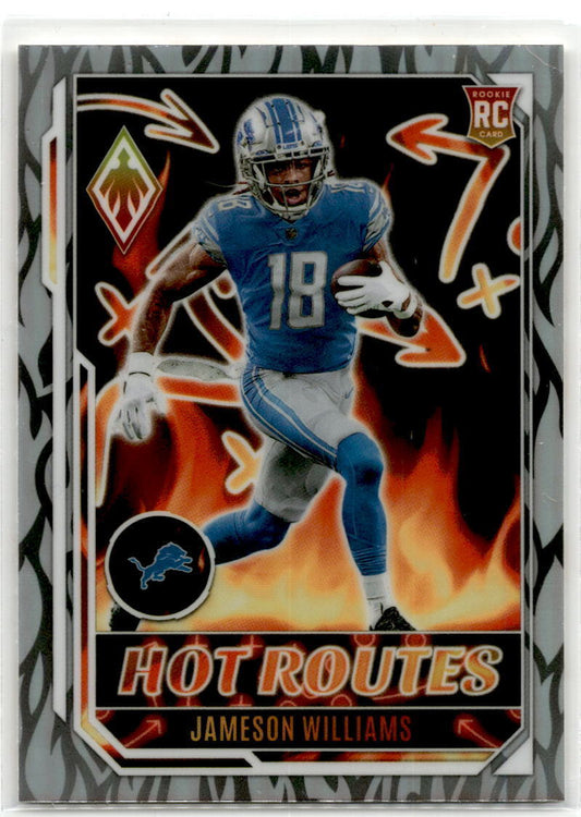 2022 Panini Phoenix #HR-4 Jameson Williams Hot Routes Silver Lazer NM