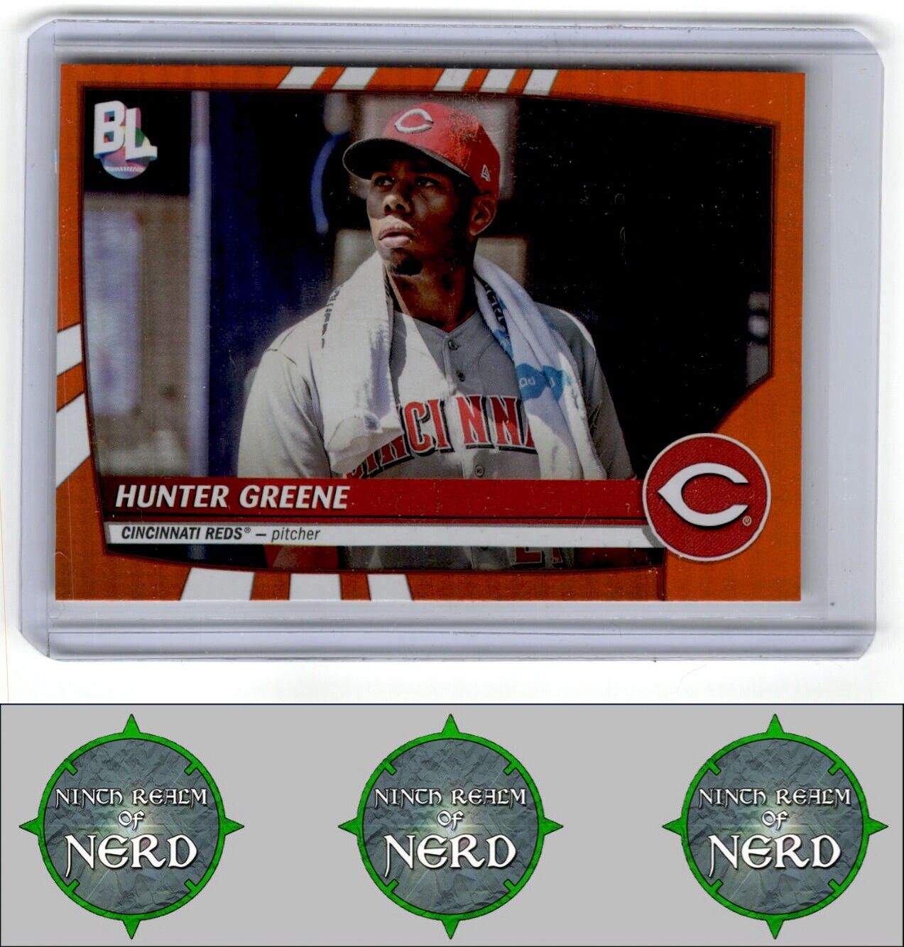 2023 Topps Big League #229 Hunter Greene Electric Orange