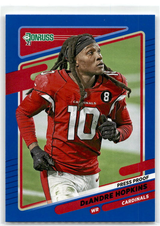 2021 Donruss #247b DeAndre Hopkins No Helmet Press Proof Blue NM