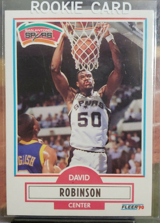 1990 Fleer Basketball David Robinson Rookie RC #172 San Antonio Spurs  ROOKIE