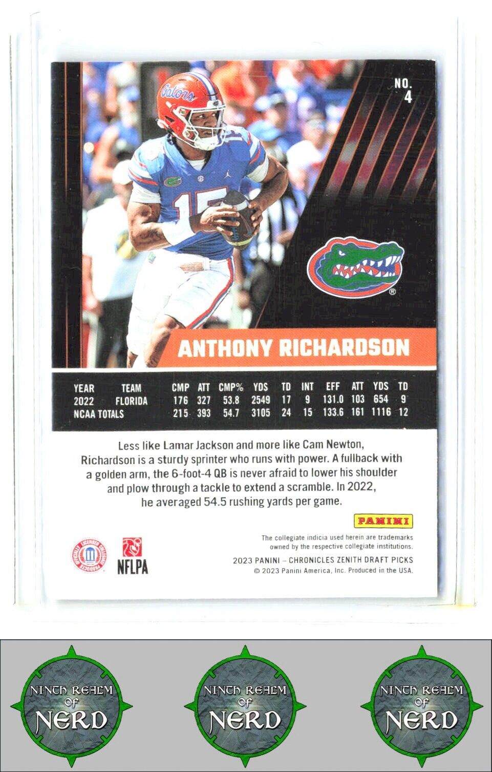 2023 Panini Chronicles Draft Picks #4 Anthony Richardson Zenith