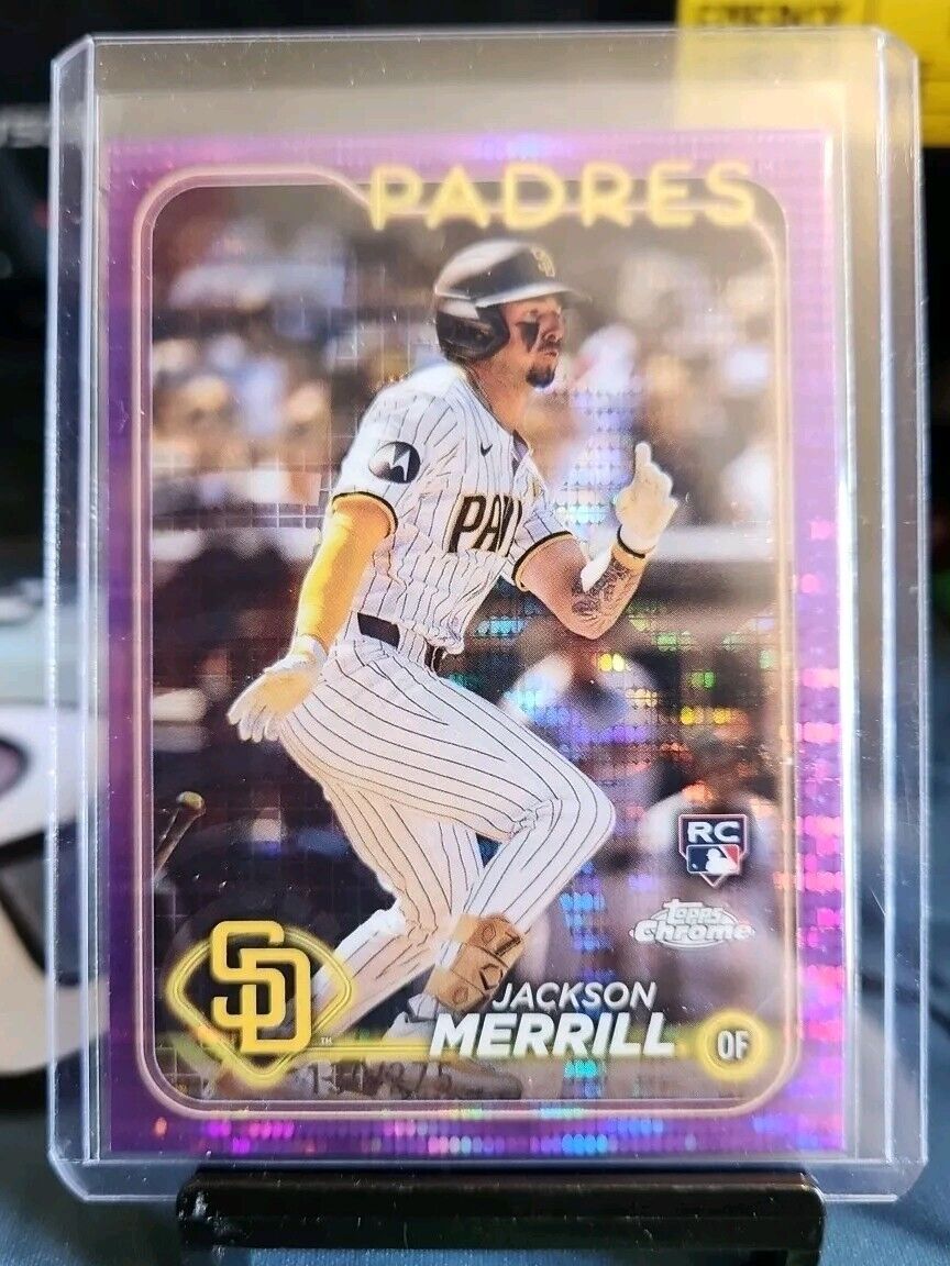 2024 Topps Chrome #207 Jackson Merrill Purple Sonar Rookie Card /275 Padres 