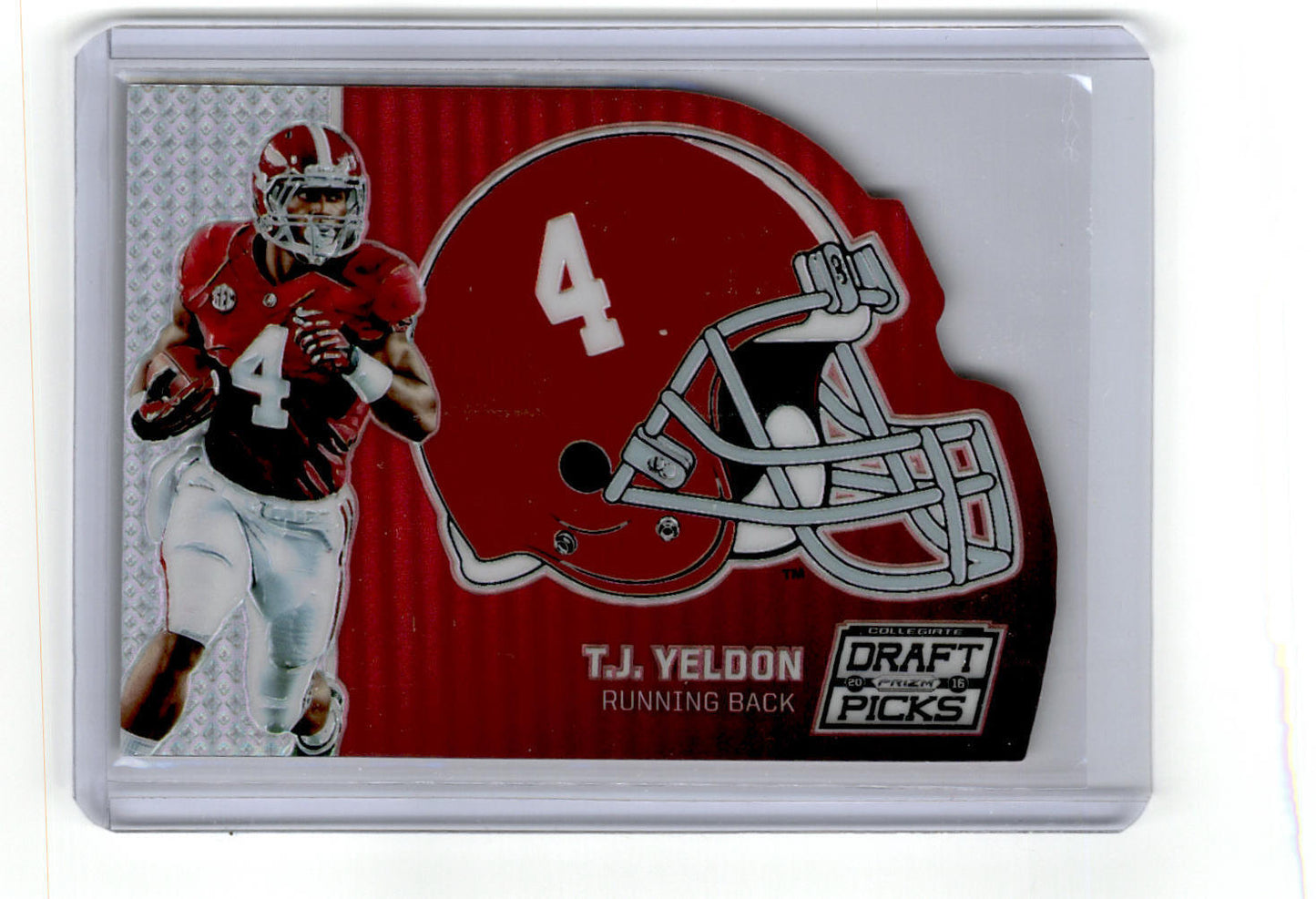 2016 Panini Prizm Collegiate Draft Picks #37 T.J. Yeldon Helmet Die Cut