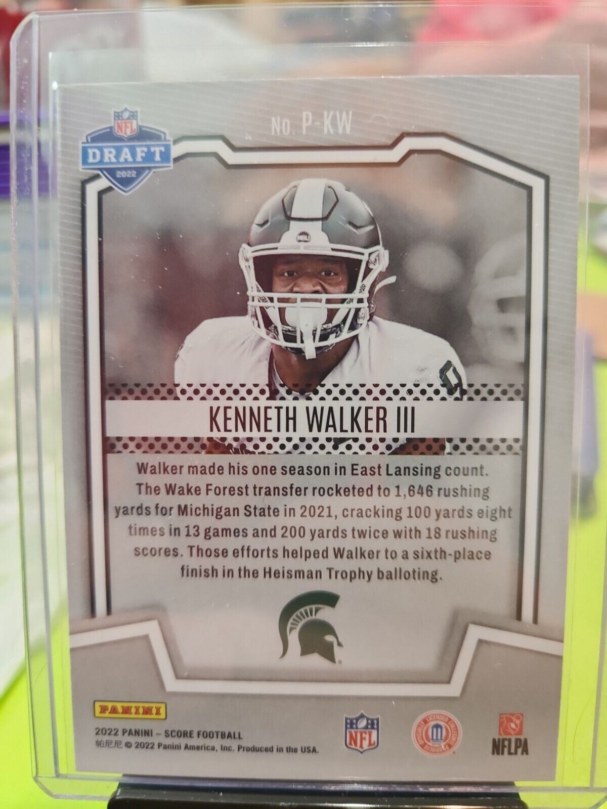 kenneth walker iii 2022 Score Rookie Protential And RC card