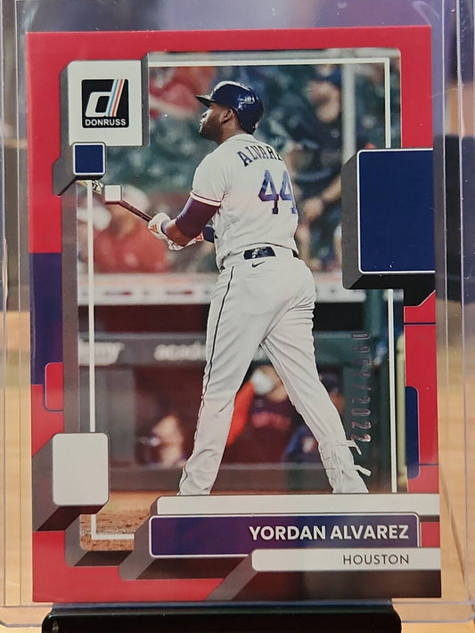 2022 Donruss Baseball Yordan Alvarez Red # 0958/2022