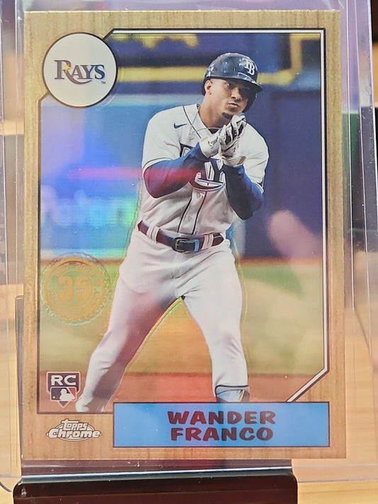 2022 Topps Chrome Baseball Wander Franco Rays Rookie RC 35th Anniversary 