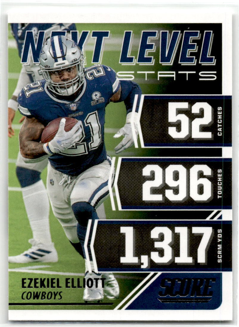 2021 Score #NL18 Ezekiel Elliott Next Level Stats Red NM