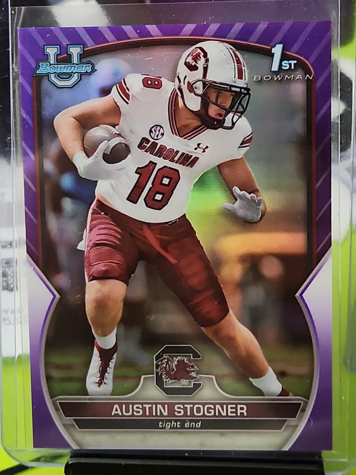 2022 Bowman Chrome University Austin Stogner 1st Purple Number /399