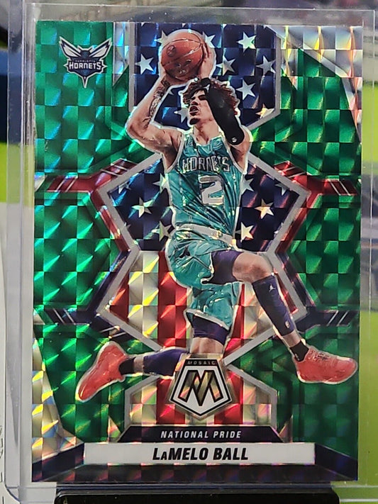 2022 Panini Mosaic LaMelo Ball Green Mosaic National Pride