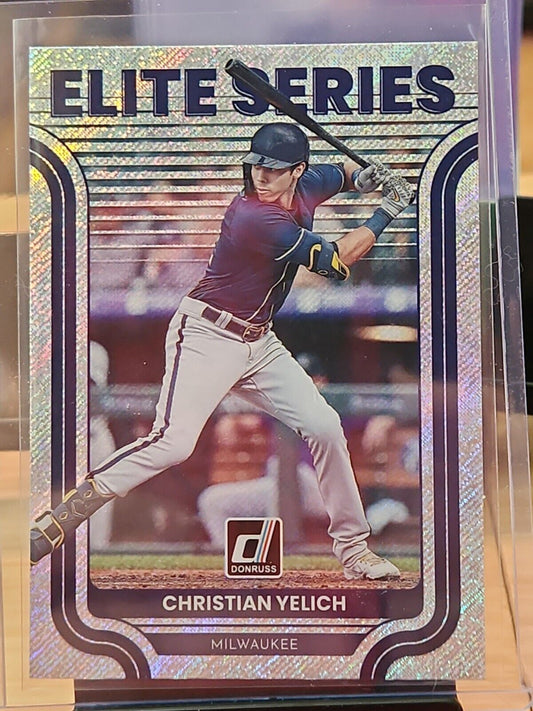 2022 Donruss Baseball Elite Series Rapture Christian Yelich ES-2 Brewers