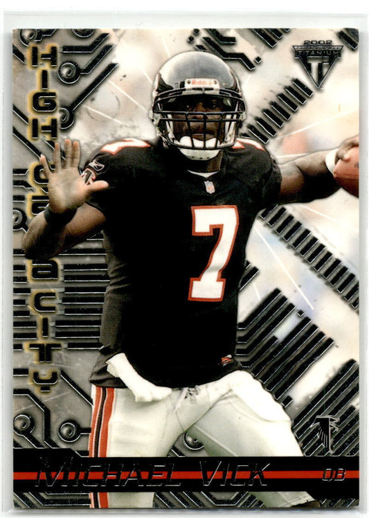 2002 Pacific Private Stock Titanium #1 Michael Vick High Capacity NM