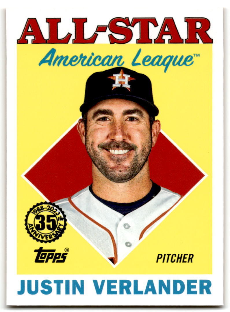 2023 Topps #88AS-18 Justin Verlander 1988 Baseball 35th Anniversary All-Stars NM