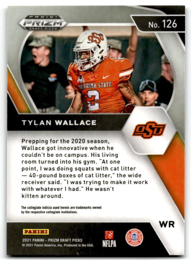 2021 Panini Prizm Draft Picks Collegiate #126 Tylan Wallace NM