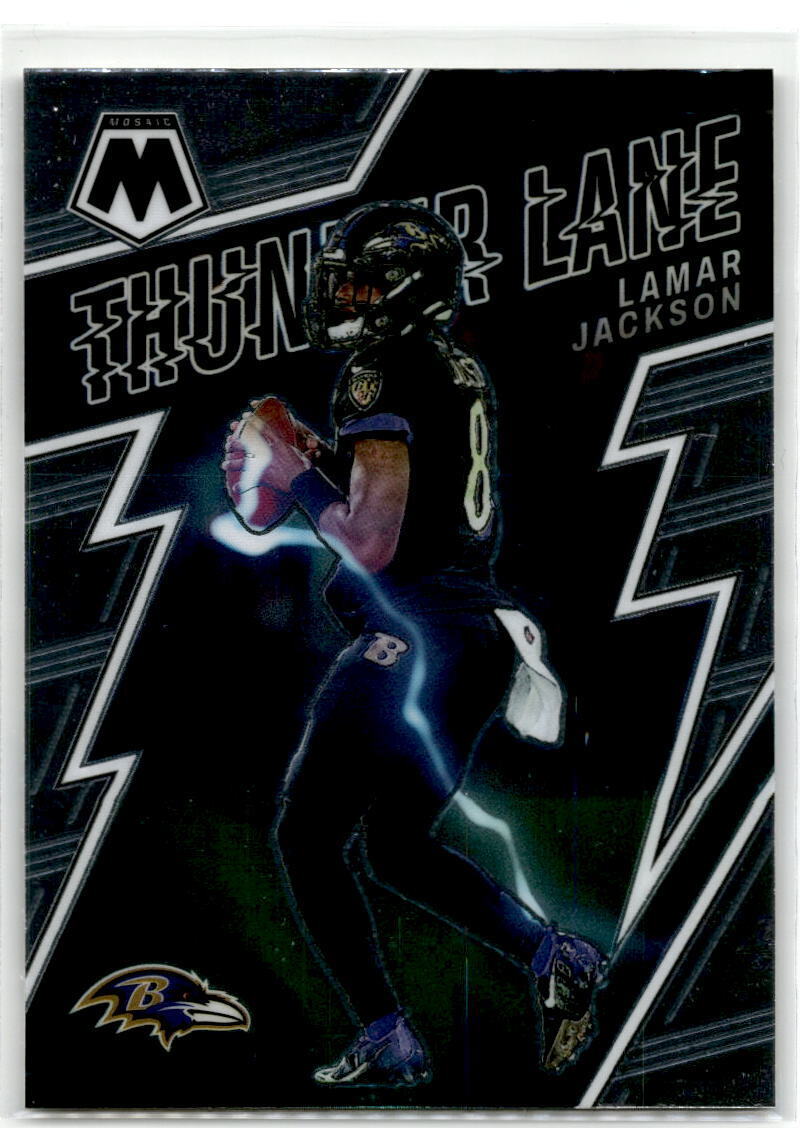 2022 Panini Mosaic #TL-24 Lamar Jackson Thunder Lane NM