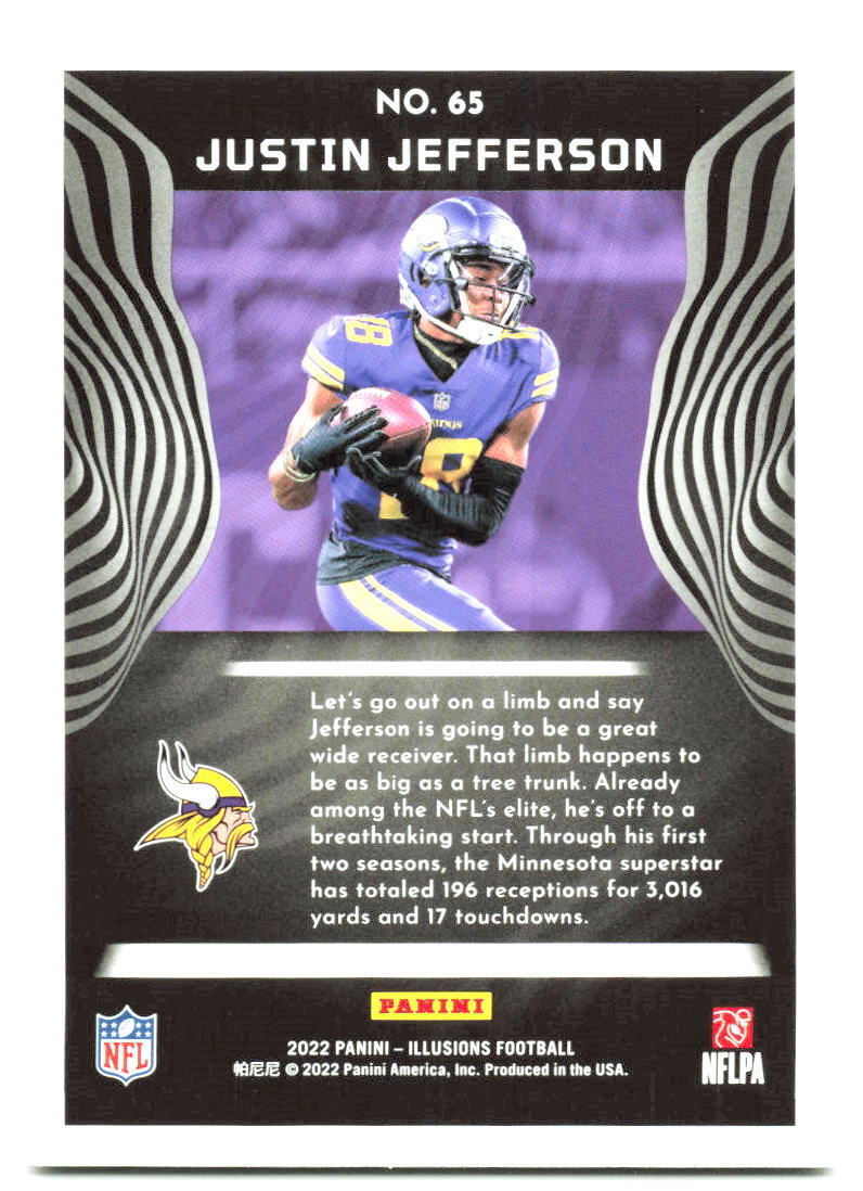 2022 Panini Illusions #65 Justin Jefferson NM