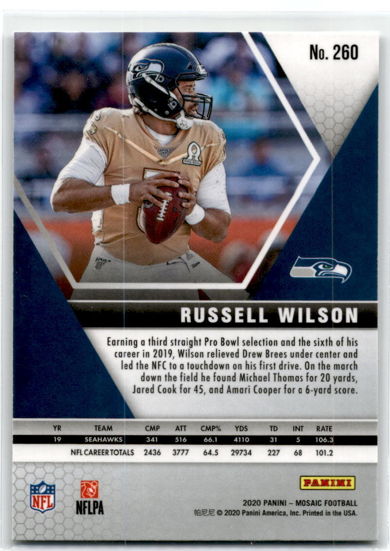 2020 Panini Mosaic #260 Russell Wilson NM