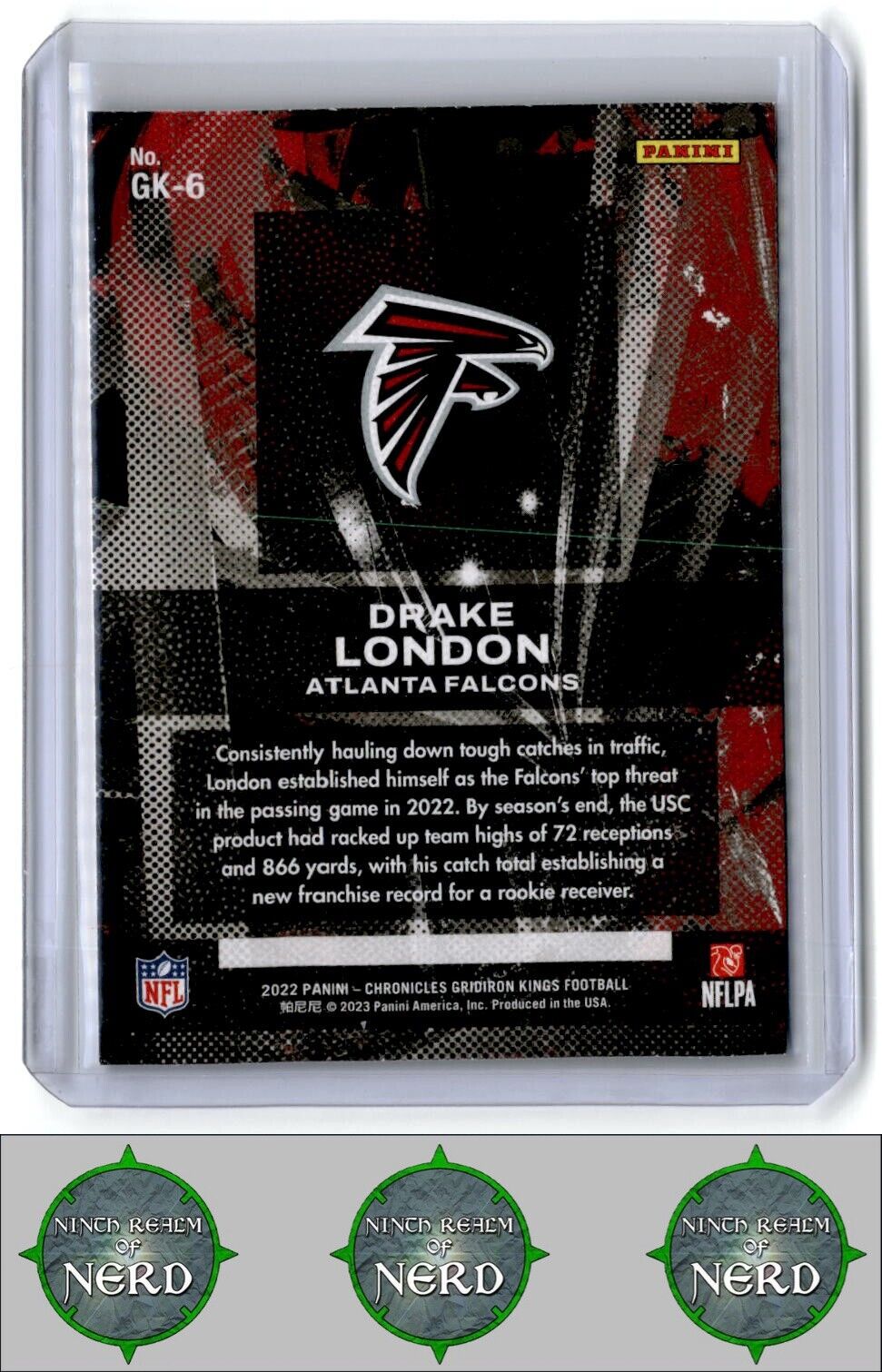 2022 Panini Chronicles #203 Drake London Luminance Update Rookies Pink