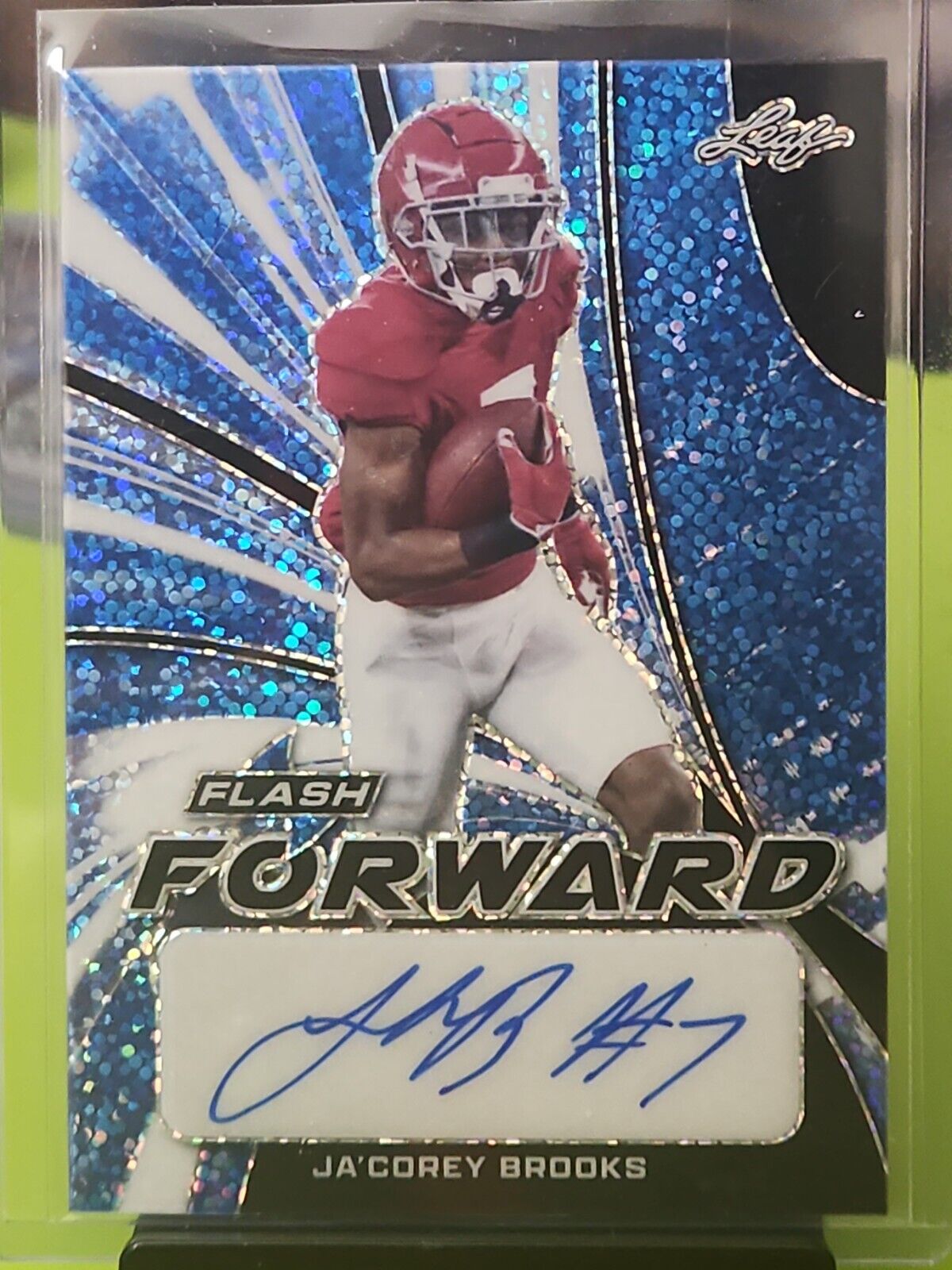 2022 Leaf Flash Metalized Blue Flash Forward Ja'Corey Brooks Auto Rc (/25) A20