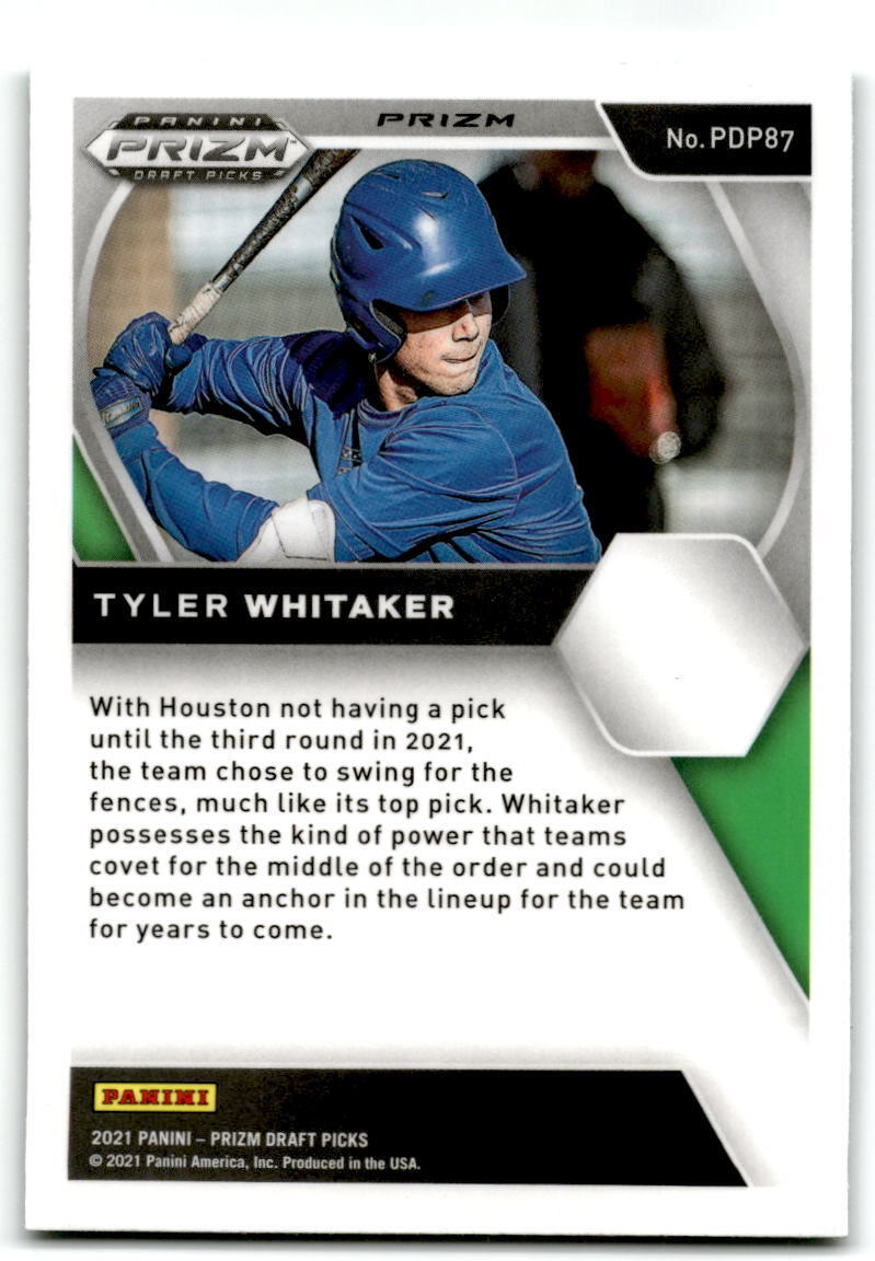 2021 Panini Prizm Draft Picks #PDP87 Tyler Whitaker NM