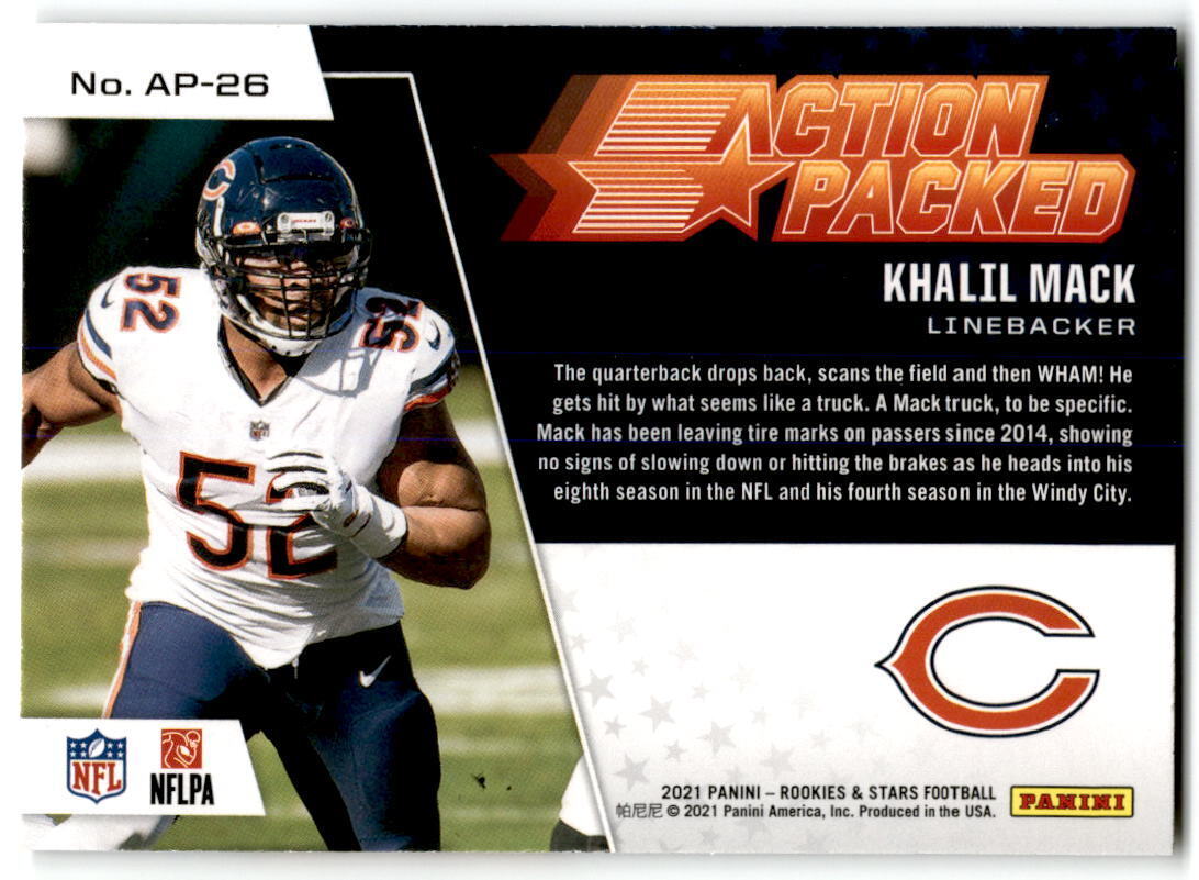 2021 Panini Rookies & Stars #AP-26 Khalil Mack Action Packed NM