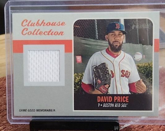 2019 Topps Heritage Clubhouse Collection Relics David Price #CCR-DP