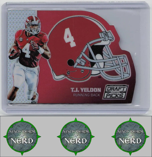 T.J. Yeldon 2016 Prizm Collegiate Draft Picks Helmet Die Cut #37 Alabama