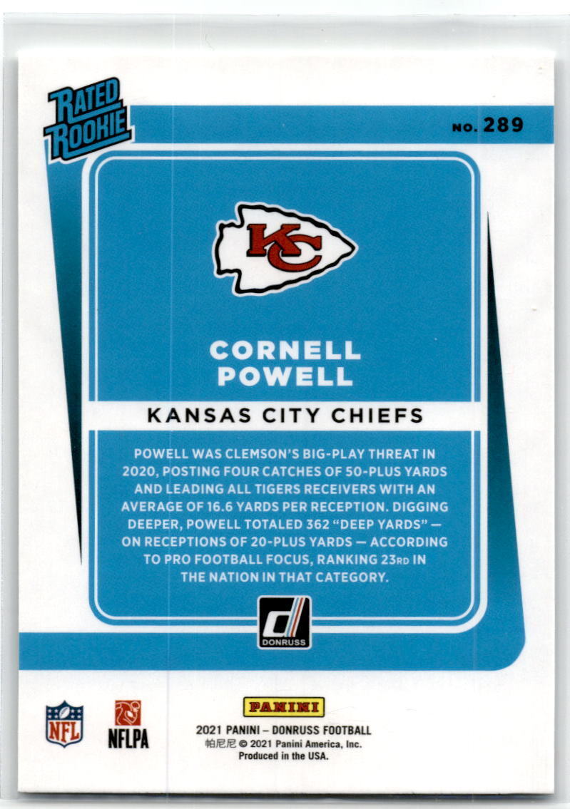 2021 Donruss #289 Cornell Powell Press Proof Gold NM