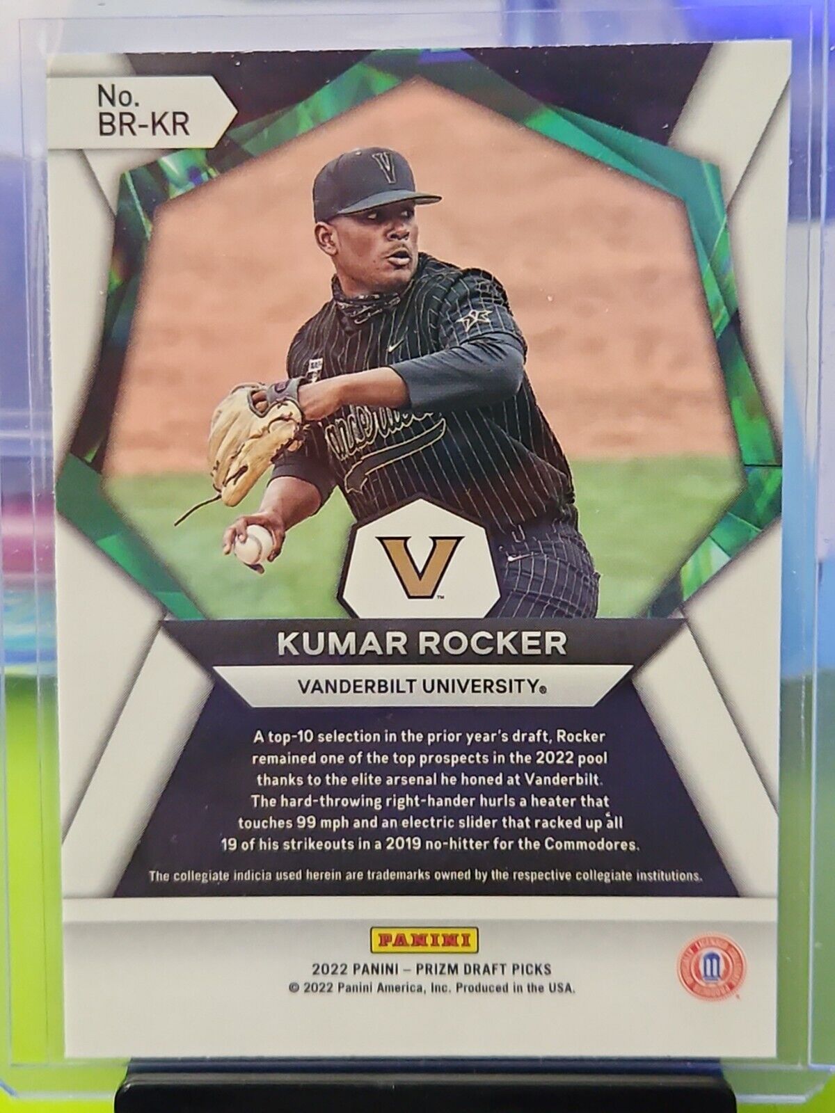 Kumar Rocker 2022 Panini Prizm Draft Picks Brilliance Insert #KR Rangers M8