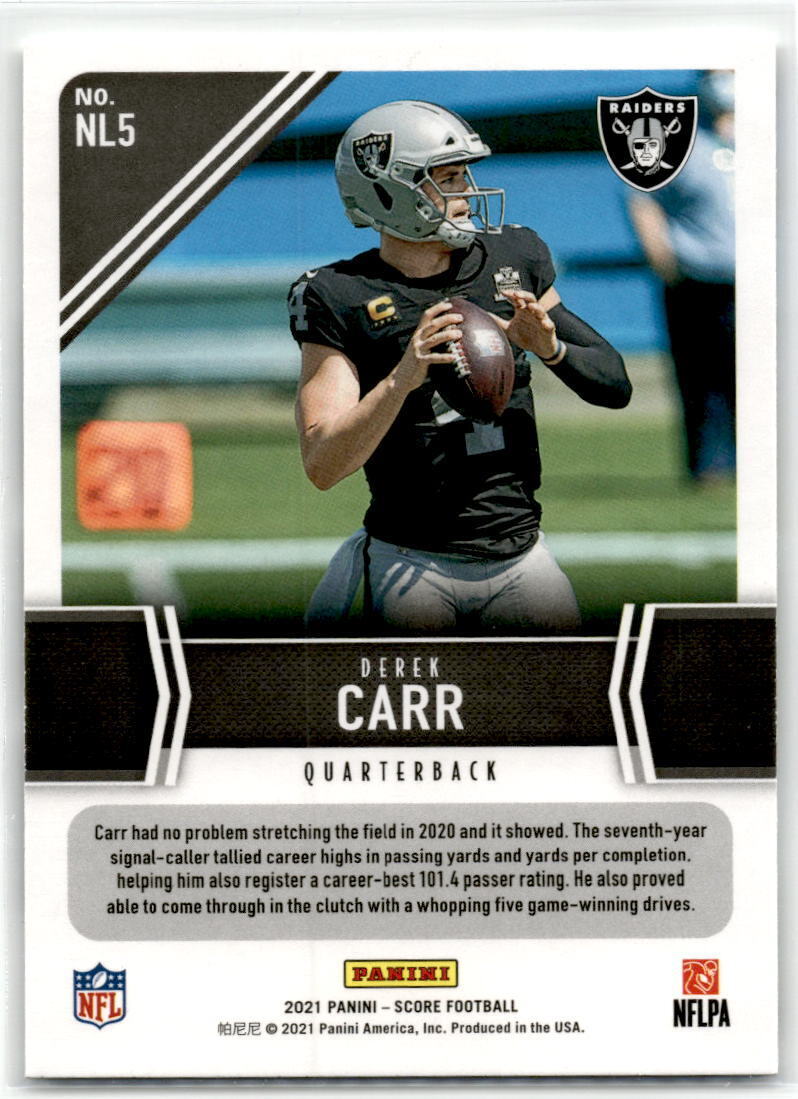 2021 Score #NL5 Derek Carr Next Level Stats NM