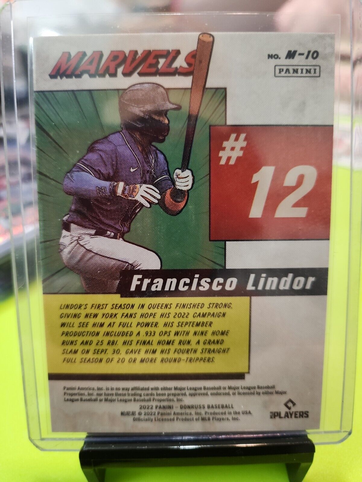 2022 Donruss Marvels Francisco Lindor Rapture New York Mets