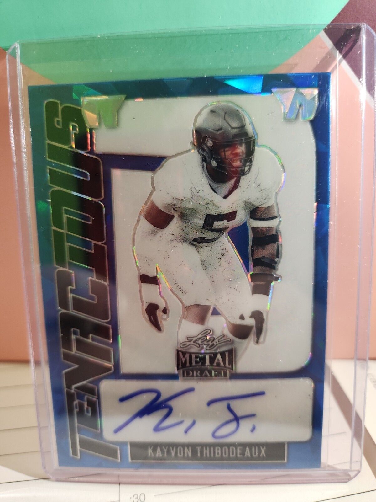 2022 leaf draft football Kayon Thibodeaux Tenacious/20