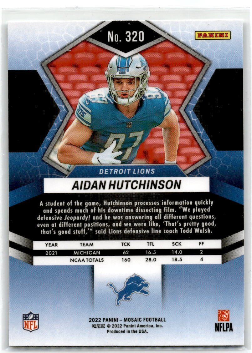 2022 Panini Mosaic #320 Aidan Hutchinson NM