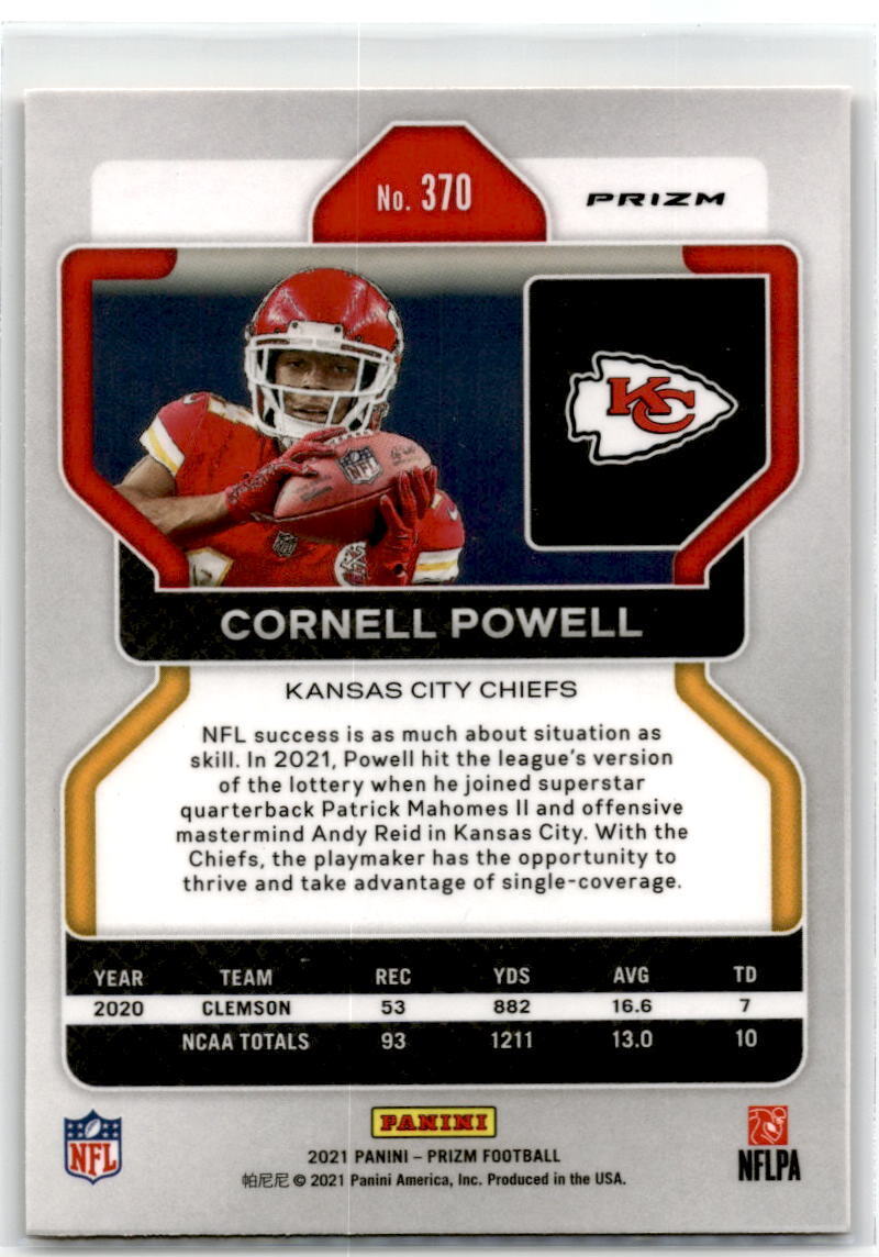 2021 Panini Prizm #370 Cornell Powell Orange Ice NM