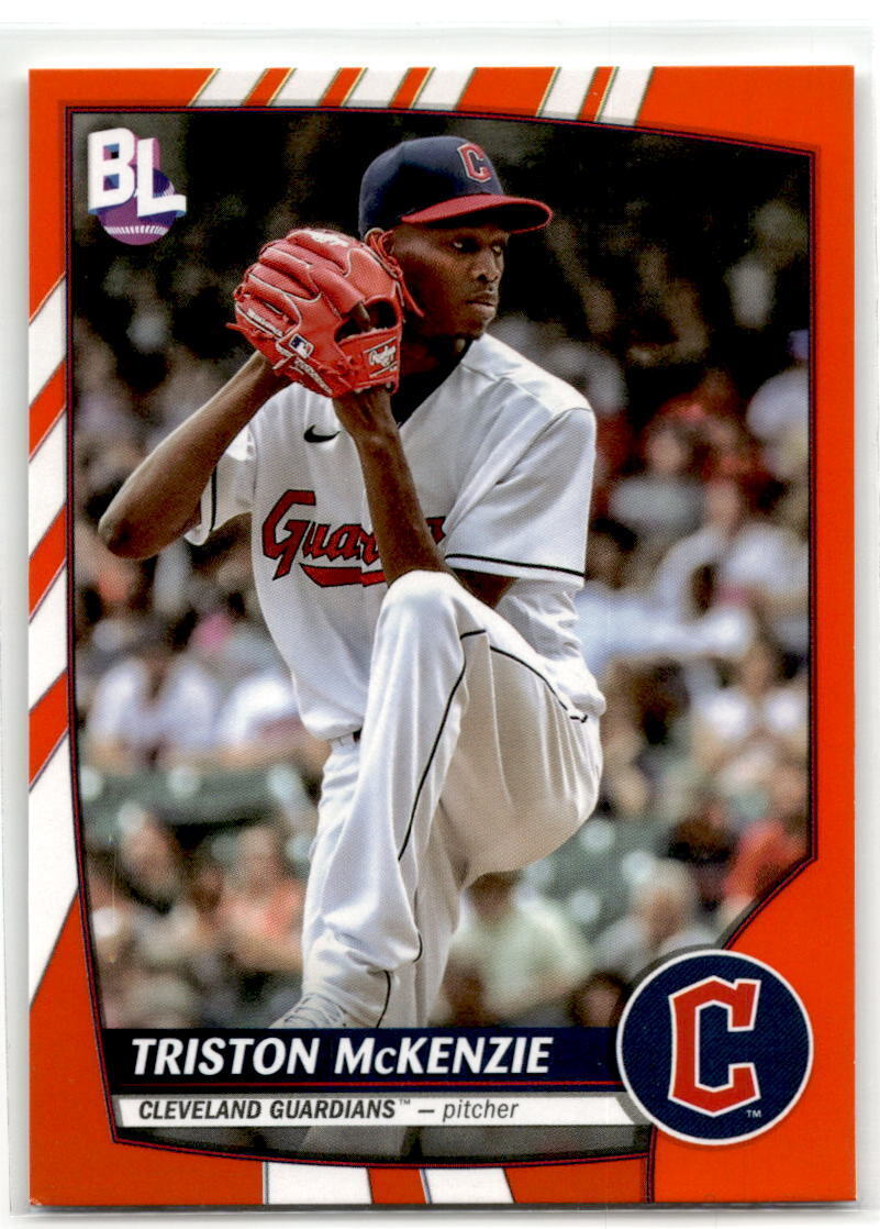 2023 Topps Big League #47 Triston McKenzie Electric Orange NM