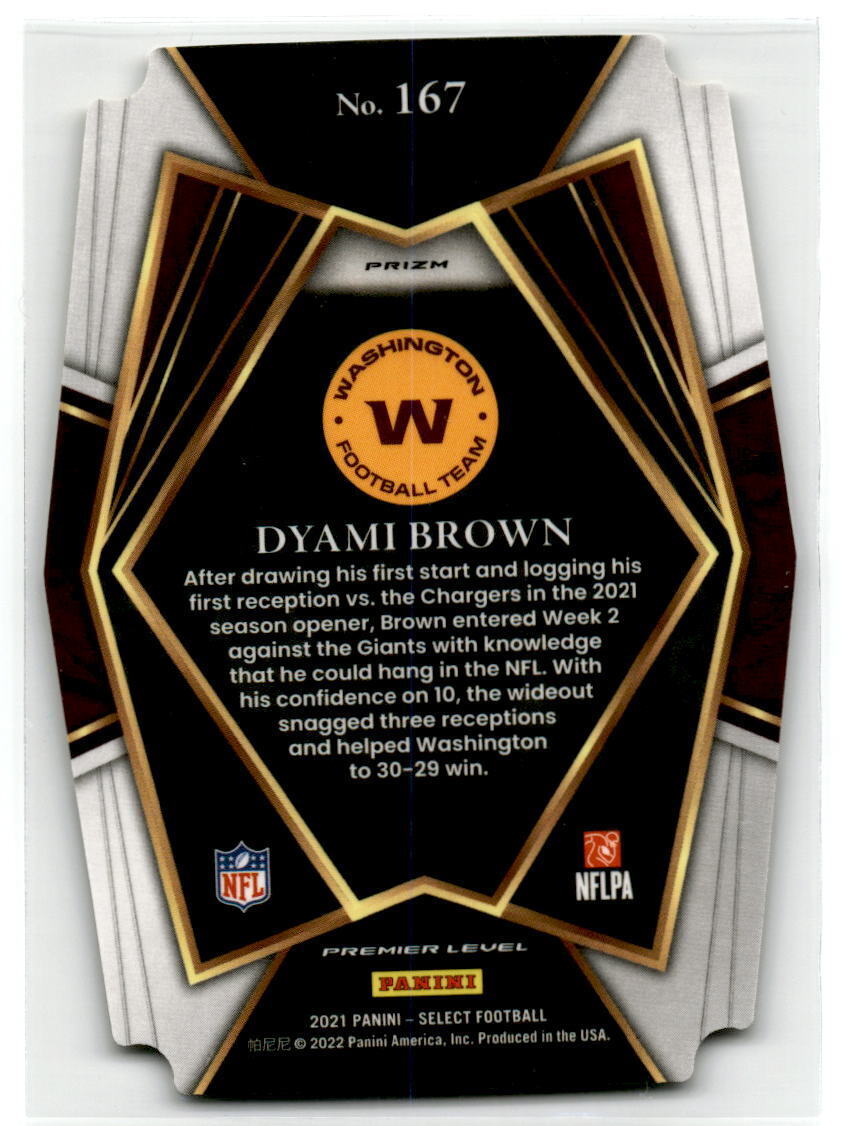 2021 Panini Select #167 Dyami Brown NM