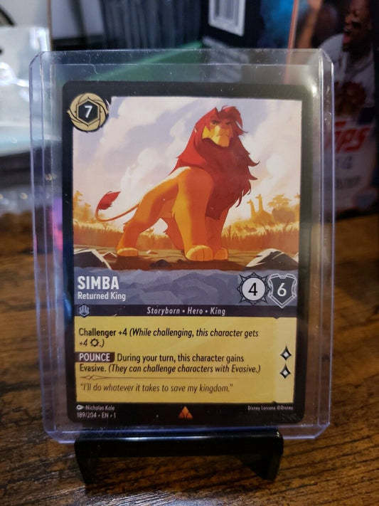 Simba Returned King 189/204 Non Foil Rare Disney Lorcana The First Chapter NM