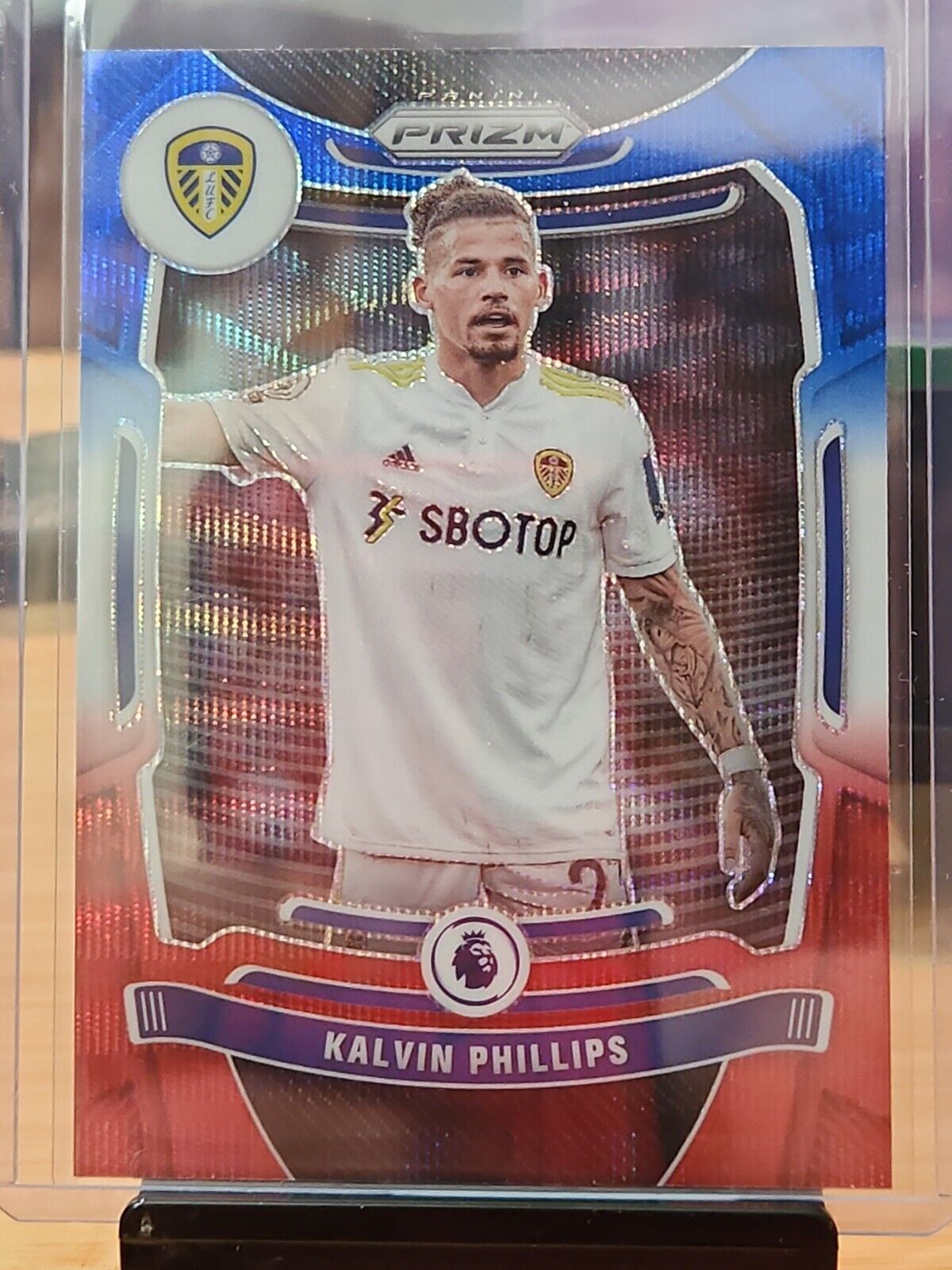 2021-2022 Panini Prizm Premier League Kalvin Phillips Red, White and Blue # 219