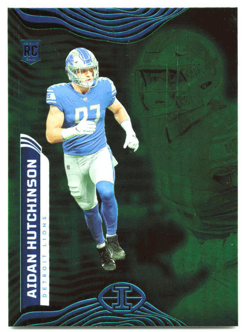 2022 Panini Illusions #29 Aidan Hutchinson Trophy Collection Emerald NM